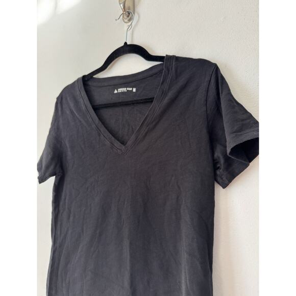 NWOT American Giant Women’s Premium Slub V Neck Tee Black Women’s Size Medium - Picture 5 of 7